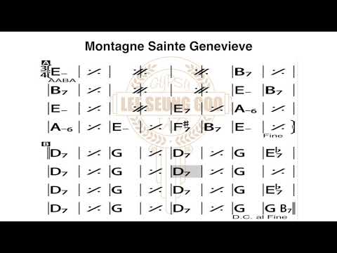 Montagne Sainte Genevieve (Django's Waltz) Slow Backing  No Intro!