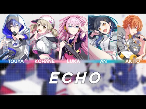 ECHO | Vivid BAD SQUAD × Megurine Luka【KAN/ROM/ENG】Lyrics Color Code | Project SEKAI