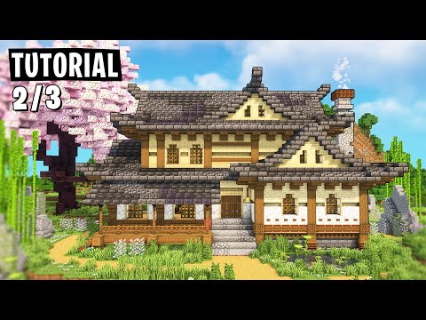 How to Build a Japanese House in Minecraft - Tutorial [Part 2/3]