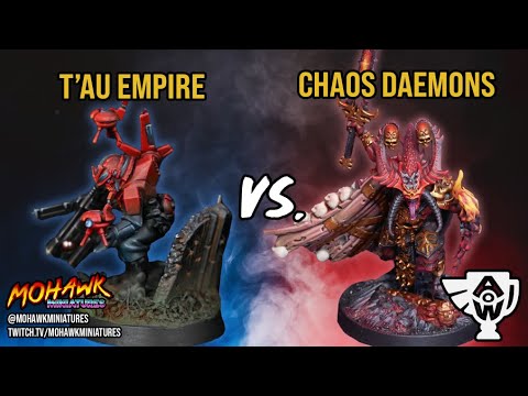 Tau Empire vs Chaos Daemons Warhammer 40k Battle Report!