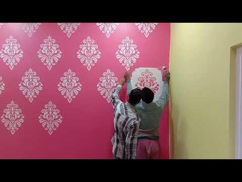 Wall Design with Stencil