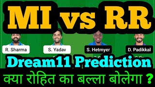 MI vs RR Dream11 Prediction  MI vs RR Dream11 Team