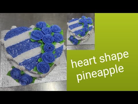 heart shape pineapple cool cake meking for video//pranathi sri official.6//