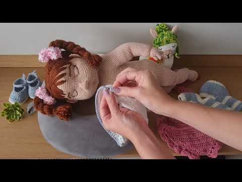 Helena- um encanto- boneca amigurumi articulada sem costura- crochê- artesanato