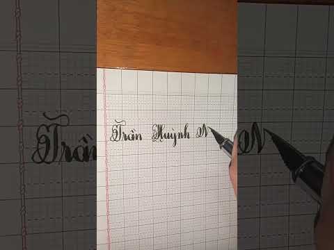 Viết tên Trần Huỳnh Ngọc Vy #vietchu #caligrafia #arte #desenho #caligrafia #lettering #viral