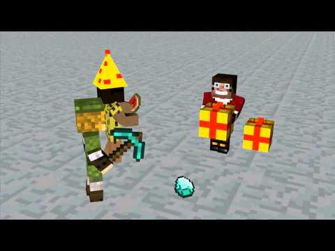 Hardi und Dennis beim Weihnachtsmann [Minecraft Wallpaper] #002