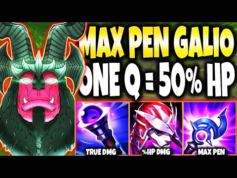 Do 50%+ AOE DAMAGE from ONE Q with Max Pen Galio Top Build 🔥 LoL Top Galio s12 Gameplay
