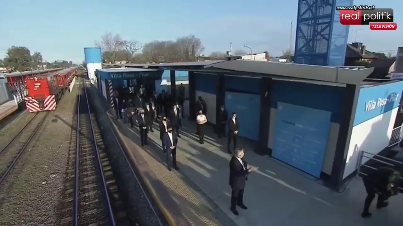 Alberto Fernández anuncia obras públicas en la estación Villa Rosa, Pilar y 3 de Febrero