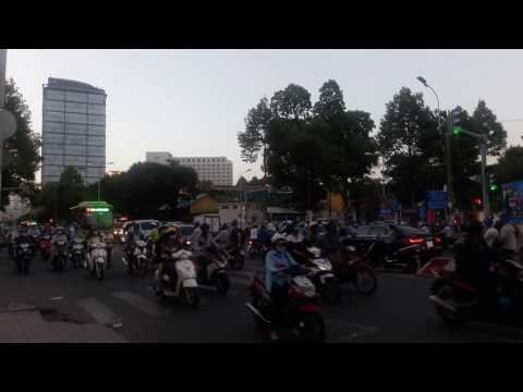 Crazy traffic in Saigon on peak hour.