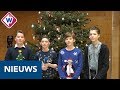 Djoi, Lukas, Abe, en Derck apetrots op eigen kersthit