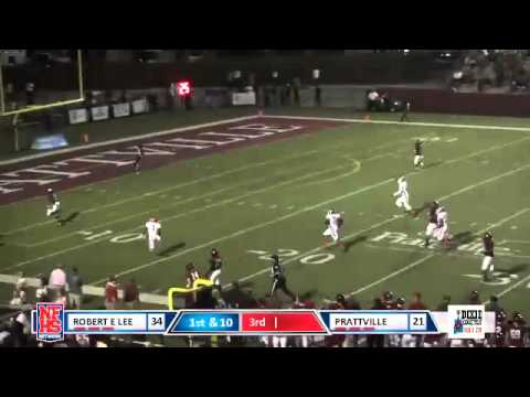 Robert E Lee #13 Shaq Johnson with a 39 yard TD throw