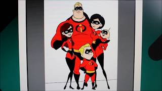 Incredible Family Coloring Page