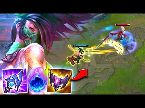 Akali but I built maximum poke and win every lane possible (EVERY Q IS A NUKE)