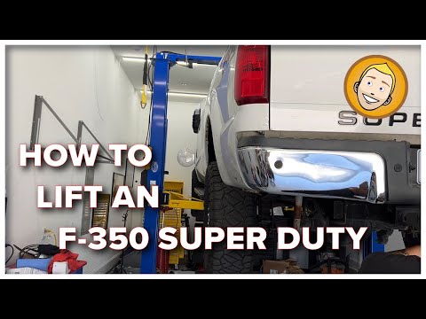 How to Lift an F-350 SUPER DUTY using a 2-Post Lift