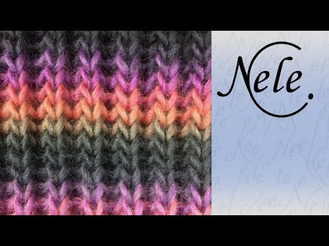 Mütze stricken, Patentmuster in Runden mit tiefer gestochenen Maschen, DIY Anleitung by NeleC.