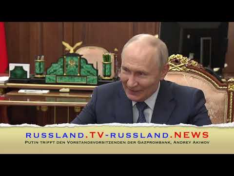 Putin trifft den Vorstandsvorsitzenden der Gazprombank, Andrey Akimov