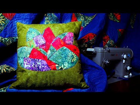 A flower made of fabric remnants - application for beginners with free templates for download