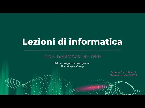 Programmazione web:  Progetto coming soon (I) - Bootstrap e jQuery