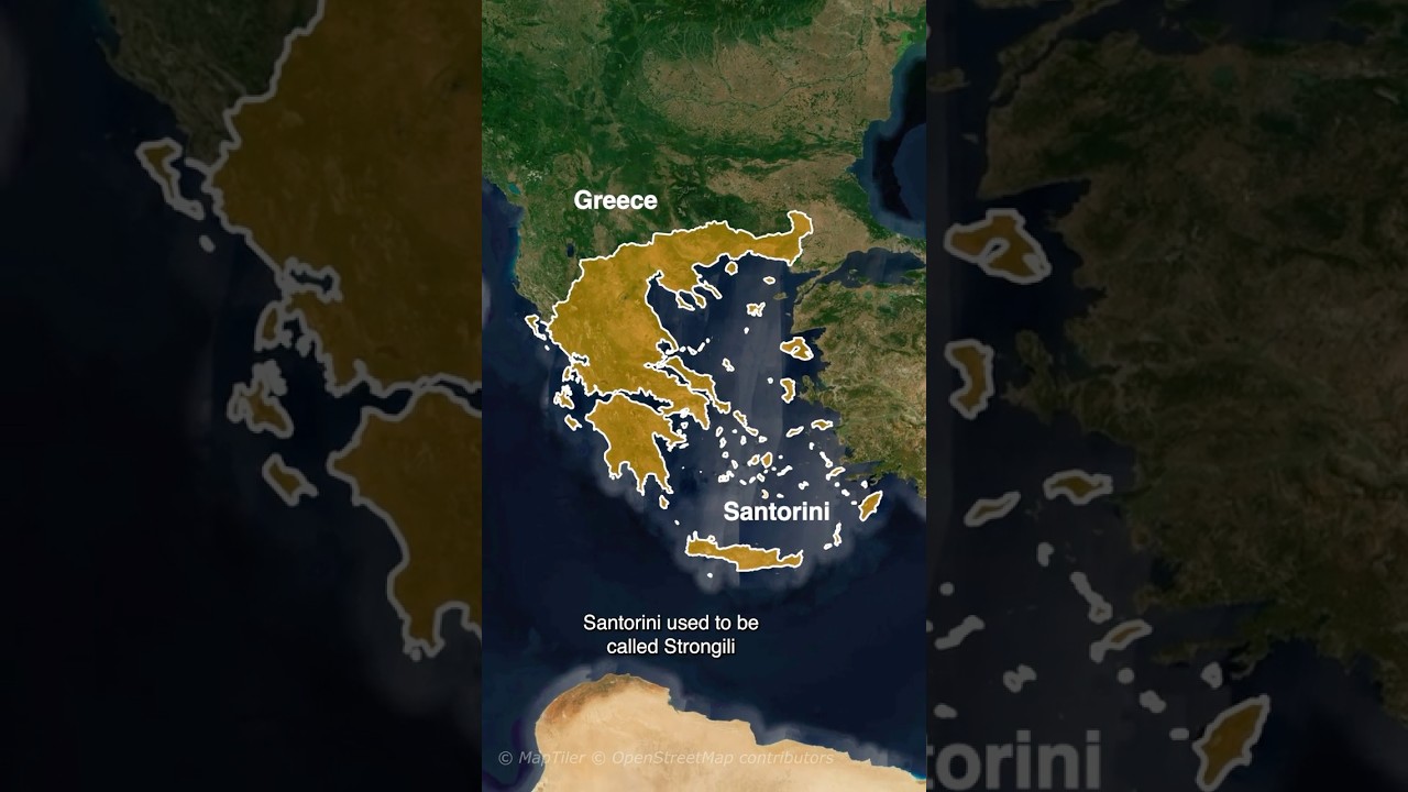Santorini was shaped by a natural disaster