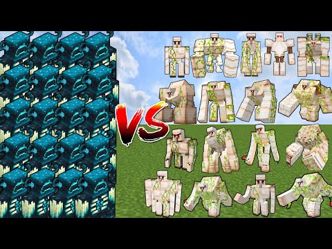 WARDEN ARMY vs ALL IRON GOLEM BOSSES