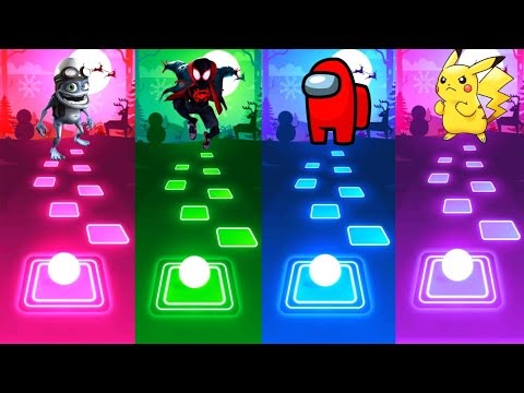 Crazy Frog vs Spiderman vs Among Us vs Pikachu - Tiles Hop EDM Rush