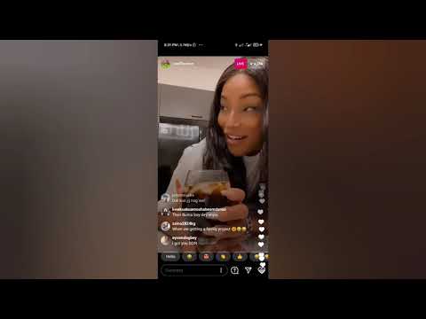 Stefflon don wears Burna boy's clothes while showing her fans the love potion she used on him on IG