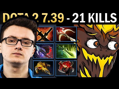 Shadow Fiend Gameplay Miracle with 21 Kills and Butterfly - Dota 7.39
