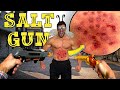 Creating the WORST SALT GUN INJURY of all Time *BURNING PAIN* | Bodybuilder VS Bug Gun Experiment