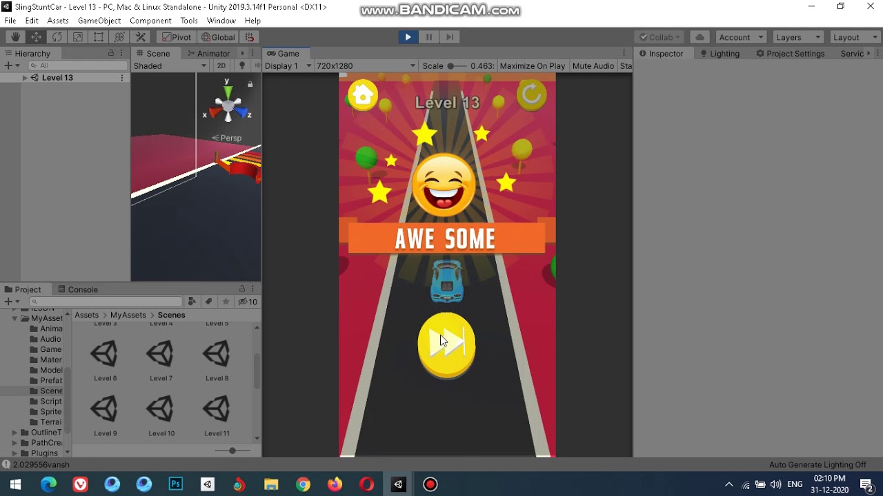 SlingShot Stunt Car 3D Unity Game Source Code + Admob Ads