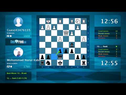 Chess Game Analysis: Guest43476135 - Mohammad Nurul Kabir, 0-1 (By ChessFriends.com)