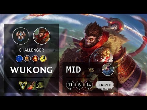 Wukong Mid vs Yasuo - EUW Challenger Patch 10.11