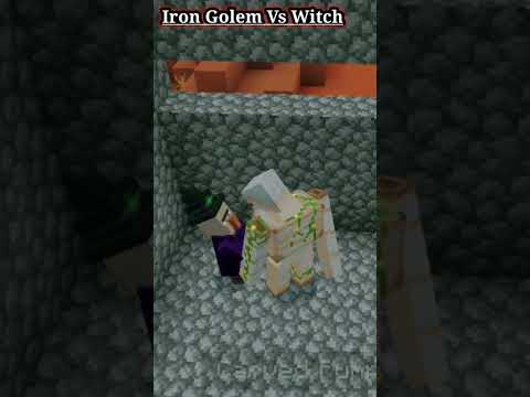 Avn Captain - Iron Golem Vs Witch #shorts #minecraft #youtubeshorts