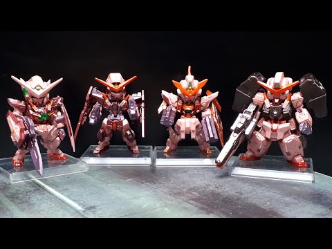Gundam 00 Trans Am Core set, Exia, Dynames, Kyrios, Virtue by Bandai Converge