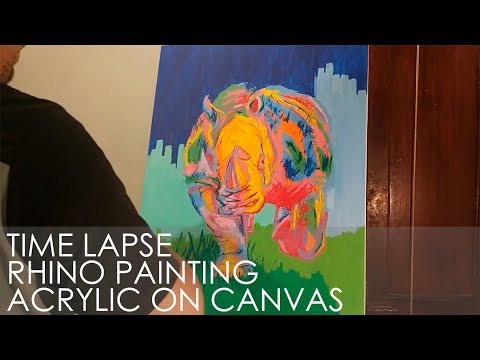 RHINO PAINTING | MULTICOLOR TIMELAPSE