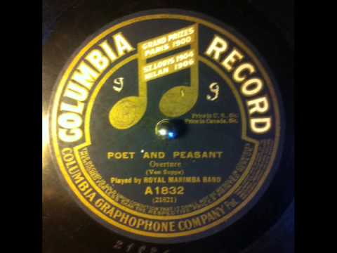 Royal Marimba Band Poet And Peasant Columbia A1832 US 78 rpm