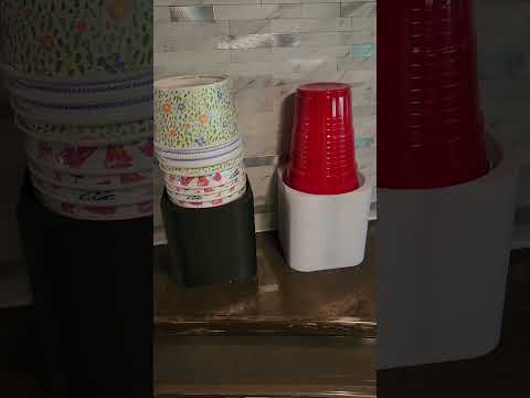 Countertop Cup Holder for 16oz Solo Cups and 6oz Paper Snack Bowls