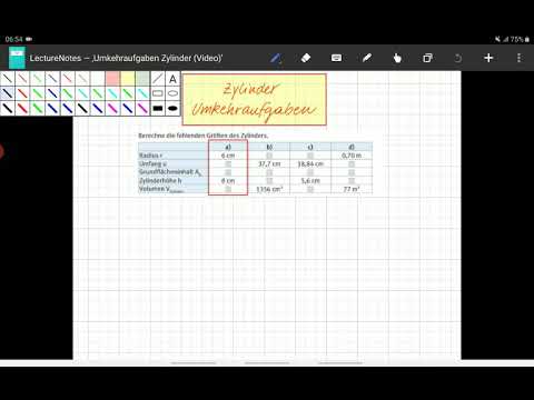 Zylinder-Umkehraufgaben
