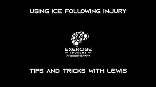 Using ice follwoing injury