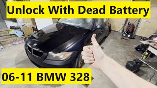 Unlock Trunk With Dead Battery BMW 328i 06 07 08 09 10 11 2006 2007 2008 2009 2010 2011