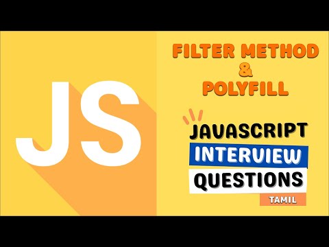 Javascript Filter Method And Polyfill Part 2 Javascript Interview Question Tamil Tamilwebdev
