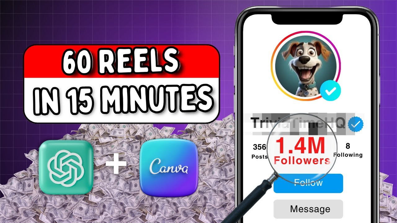 How I Create 60 Instagram Reels IN 15 Min in Bulk (ChatGPT + Canva) FULL COURSE