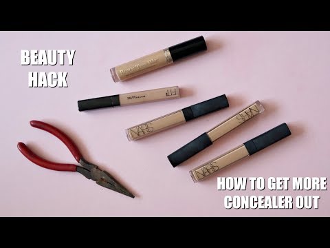 Part of a video titled BEAUTY HACK | HOW TO GET MORE CONCEALER OUT / Nishi V