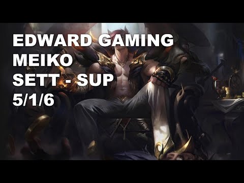 EDward Gaming Meiko Sup Sett vs Thresh - KR Challenger Rank Game 10.7
