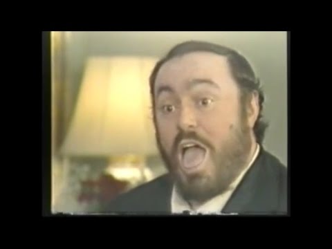 Pavarotti gives a singing lesson