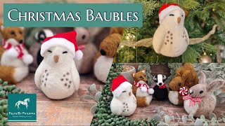🦉Gorgeous WOODLAND Baubles // Needle felting for beginners // Mr Owl, the first of the five 🦉