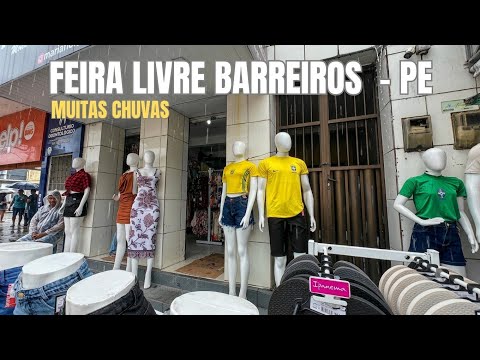 Barreiros Pernambuco veja a feira livre com chuva 🌧🌧🌧🌧🌧