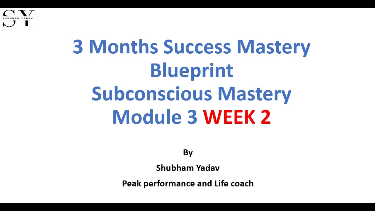 3MSM (M3 W2) Subconscious Mastery: Power of numbers