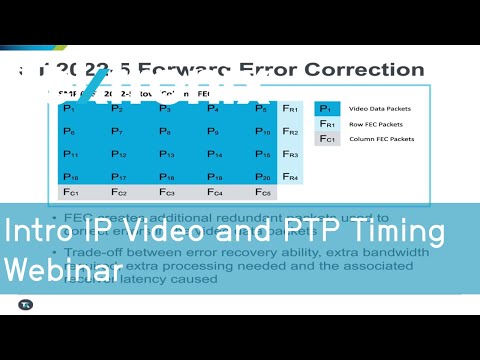 Intro IP Video and PTP Timing Webinar
