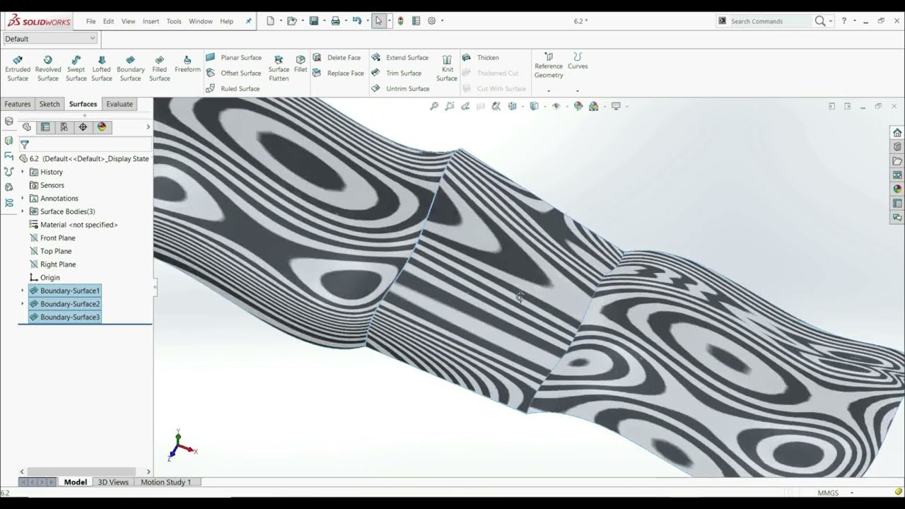 Solidworks Tutorial - Boundary Surface Advanced