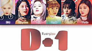 Everglow (에버글로우) - 'D+1' lyrics (color coded lyrics)